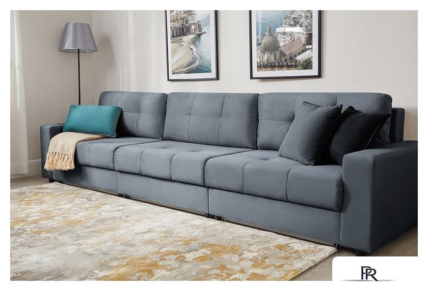 Диван Mio Tesoro Манчестер 292 1.5ек-1.5ек-1.5ек (968 серый) - Изображение №12 — Интернет-магазин ПроЗаказ