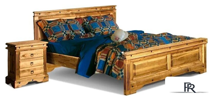 Кровать ФанДОК Викинг 01 180x200 Ф-181.04 (мед) - Изображение №2 — Интернет-магазин ПроЗаказ