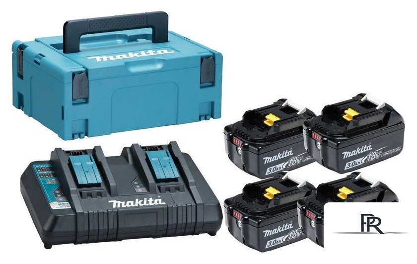 Аккумулятор с зарядным устройством Makita 197970-3 (18В/4x3 Ah + 18В + кейс) - Изображение №1 — Интернет-магазин ПроЗаказ