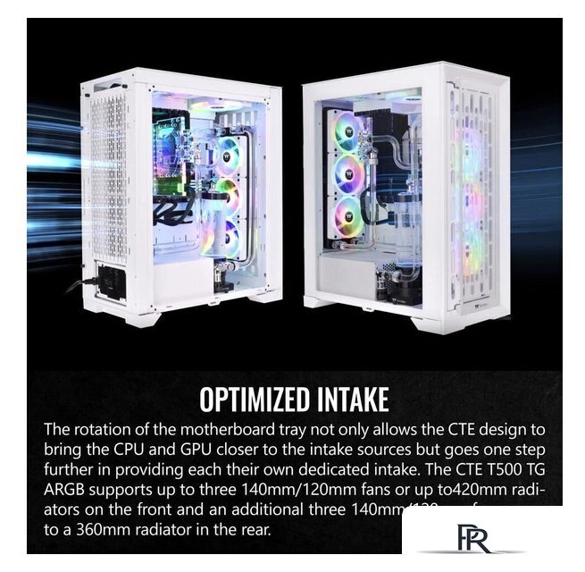 Корпус Thermaltake CTE T500 TG ARGB Snow CA-1X8-00F6WN-01 - Изображение №3 — Интернет-магазин ПроЗаказ