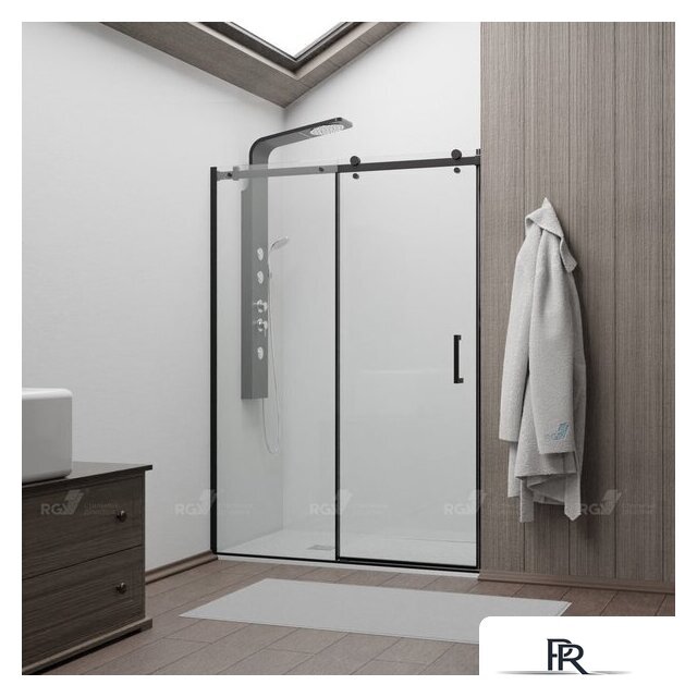 Душевая дверь RGW TO-14B 02071417-14 170 (черный/прозрачное стекло) - Изображение №1 — Интернет-магазин ПроЗаказ