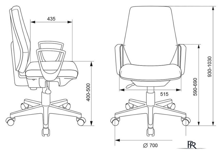 Офисное кресло Бюрократ CH-W545 (синий) - Изображение №5 — Интернет-магазин ПроЗаказ