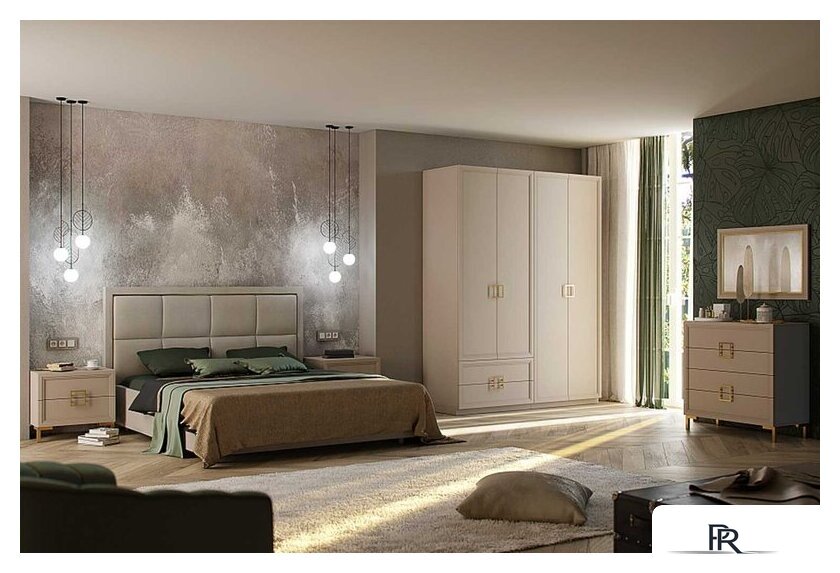 Кровать Ангстрем Дольче спальня с ПМ ДЛ-811.26 исп.30 (кашемир серый) - Изображение №4 — Интернет-магазин ПроЗаказ