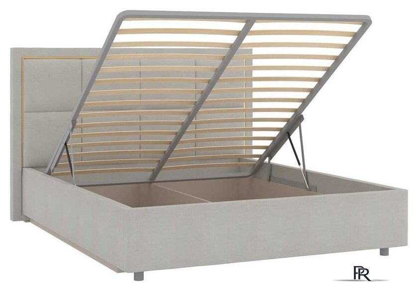 Кровать Ангстрем Дольче спальня с ПМ ДЛ-811.26 исп.30 (кашемир серый) - Изображение №3 — Интернет-магазин ПроЗаказ