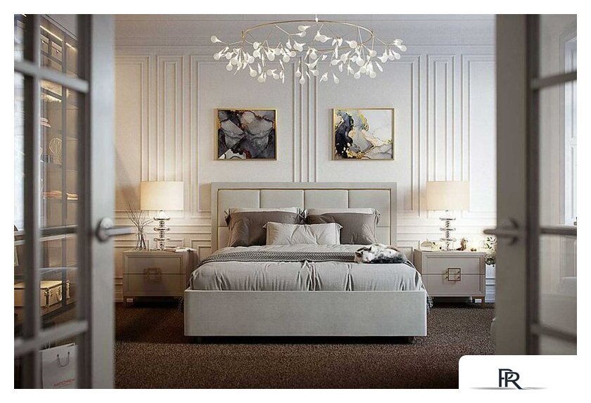 Кровать Ангстрем Дольче спальня с ПМ ДЛ-811.26 исп.30 (кашемир серый) - Изображение №7 — Интернет-магазин ПроЗаказ