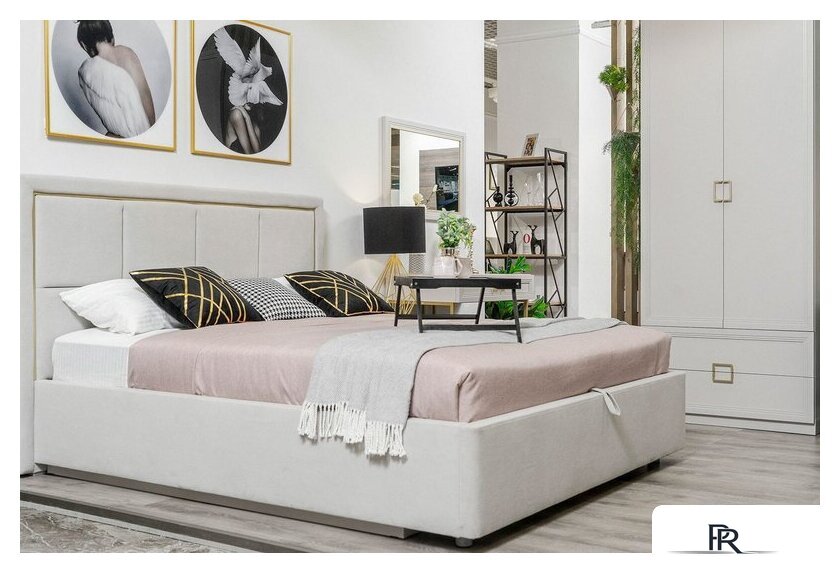 Кровать Ангстрем Дольче спальня с ПМ ДЛ-811.26 исп.30 (кашемир серый) - Изображение №12 — Интернет-магазин ПроЗаказ