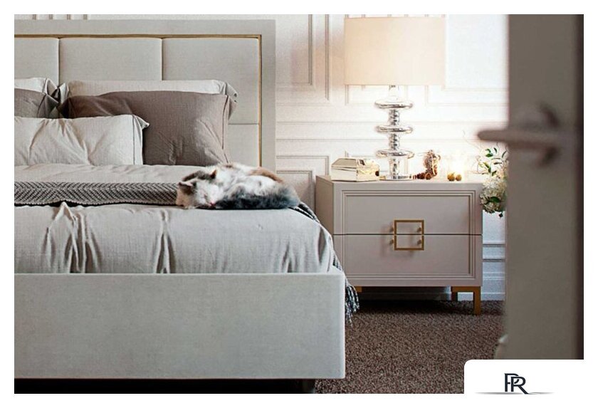 Кровать Ангстрем Дольче спальня с ПМ ДЛ-811.26 исп.30 (кашемир серый) - Изображение №15 — Интернет-магазин ПроЗаказ