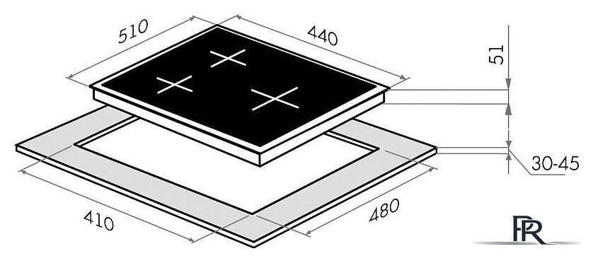 Варочная панель MAUNFELD EGHE.43.33CB/G - Изображение №2 — Интернет-магазин ПроЗаказ