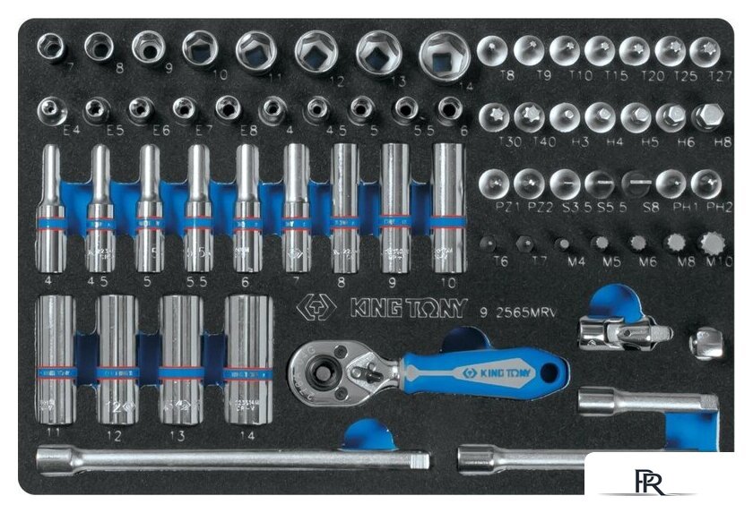 Универсальный набор инструментов King Tony 9-2565MRV (65 предметов) - Изображение №3 — Интернет-магазин ПроЗаказ