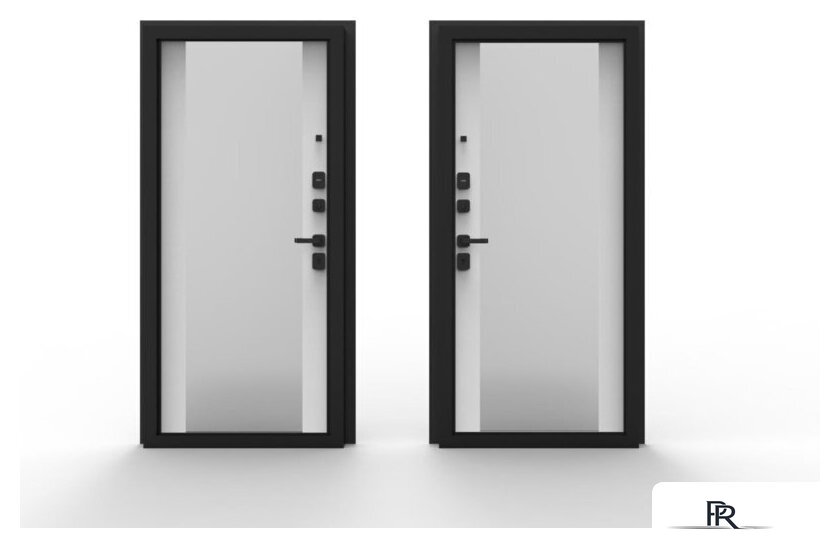 Металлическая дверь Guard Line зеркало 86x205 правая (графит/шагрень белая) - Изображение №4 — Интернет-магазин ПроЗаказ