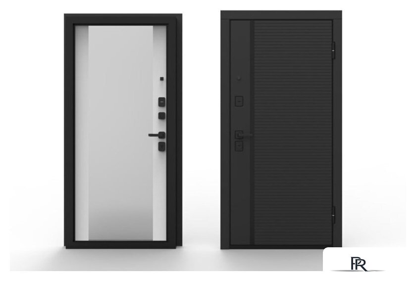 Металлическая дверь Guard Line зеркало 86x205 правая (графит/шагрень белая) - Изображение №2 — Интернет-магазин ПроЗаказ