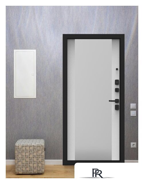 Металлическая дверь Guard Line зеркало 86x205 правая (графит/шагрень белая) - Изображение №7 — Интернет-магазин ПроЗаказ