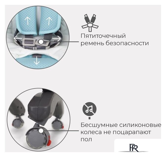Высокий стульчик Rant Cafe RH300 (серый/розовый) - Изображение №16 — Интернет-магазин ПроЗаказ
