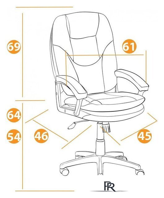 Офисное кресло TetChair Comfort LT флок (серый) - Изображение №15 — Интернет-магазин ПроЗаказ