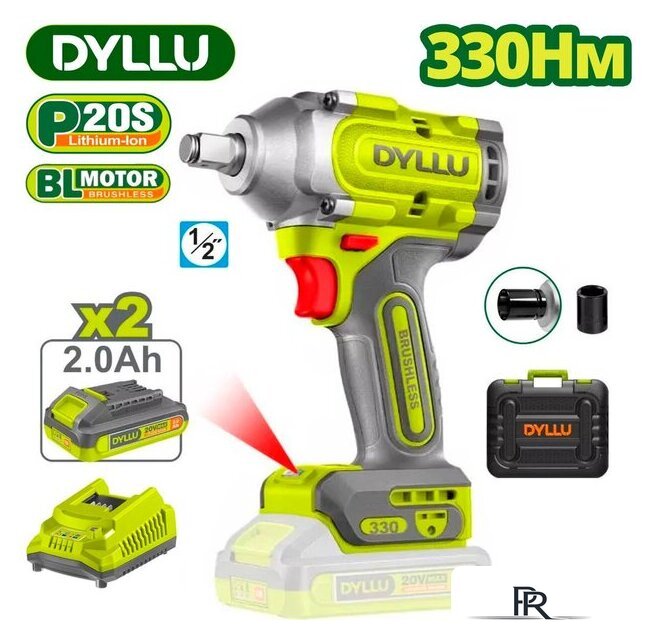 Гайковерт Dyllu DTCD1B33 (с 2-мя АКБ, кейс) - Изображение №1 — Интернет-магазин ПроЗаказ