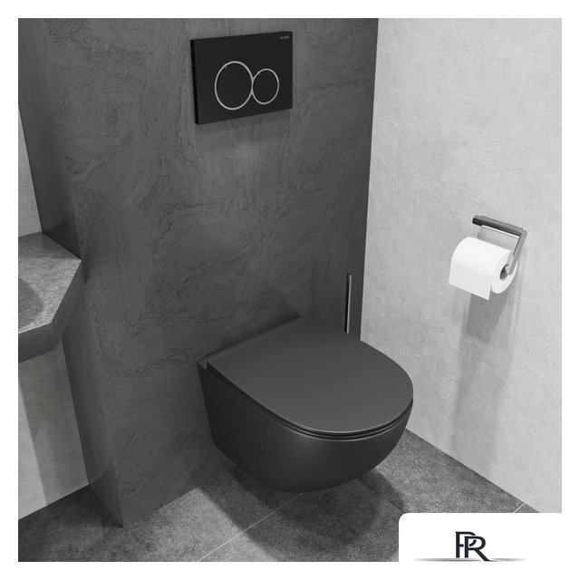 Унитаз подвесной Lauter с инсталляцией Sulzdorf с микролифтом и кнопкой смыва 219704HD (белый/черный) - Изображение №22 — Интернет-магазин ПроЗаказ