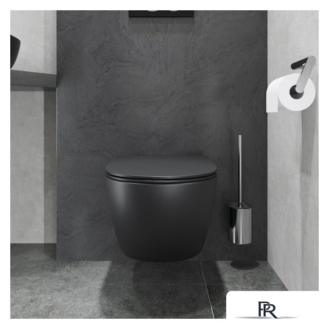 Унитаз подвесной Lauter с инсталляцией Sulzdorf с микролифтом и кнопкой смыва 219704HD (белый/черный) - Изображение №18 — Интернет-магазин ПроЗаказ