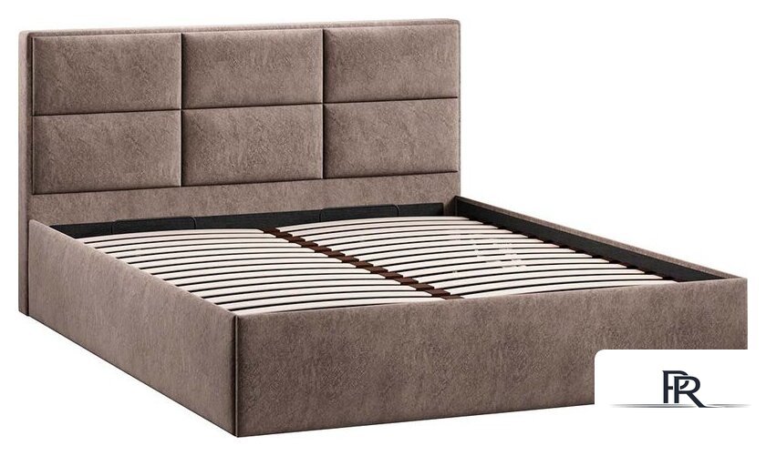Кровать Трия Стелла Тип 1 c ПМ и заглушиной 160x200 (микровелюр Wellmart Latte) - Изображение №2 — Интернет-магазин ПроЗаказ
