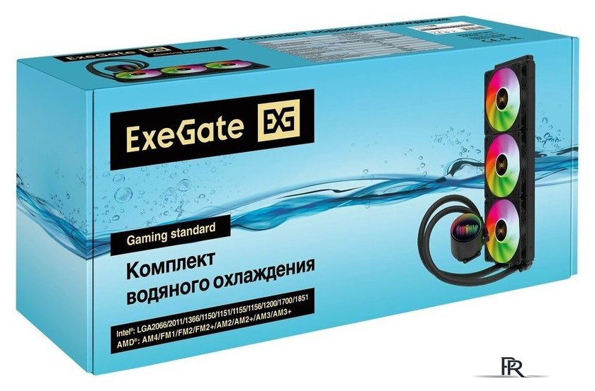 Система жидкостного охлаждения для процессора ExeGate BlackWater-360.PWM.RGB EX297325RUS - Изображение №9 — Интернет-магазин ПроЗаказ