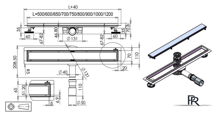 Трап/канал Roxen Supra GunMetal 91050-120GM - Изображение №7 — Интернет-магазин ПроЗаказ