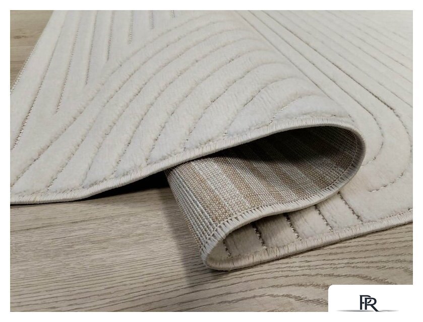 Ковер для жилой комнаты Radjab Carpet Сканди Сизаль Прямоугольник 10949A 12210RK (2x2.9, Krem/Krem) - Изображение №4 — Интернет-магазин ПроЗаказ