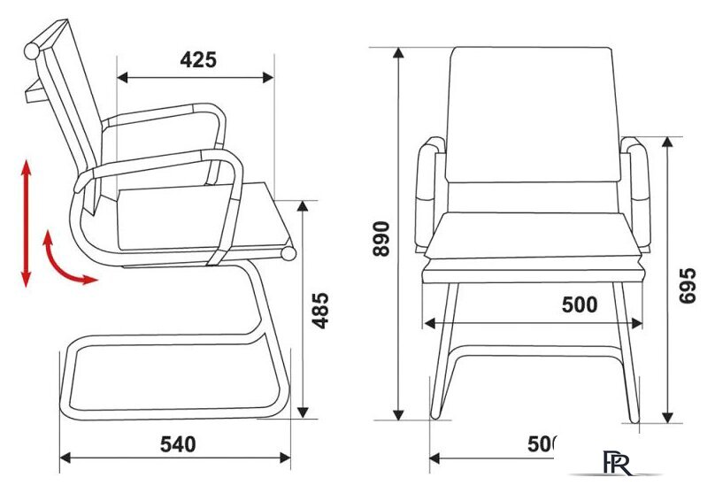 Офисный стул Бюрократ CH-993-Low-V/Ivory - Изображение №4 — Интернет-магазин ПроЗаказ