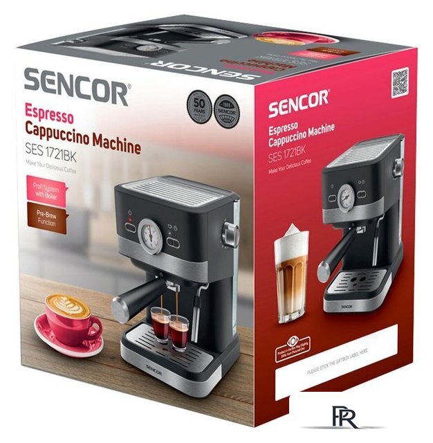 Рожковая кофеварка Sencor SES 1721BK - Изображение №13 — Интернет-магазин ПроЗаказ