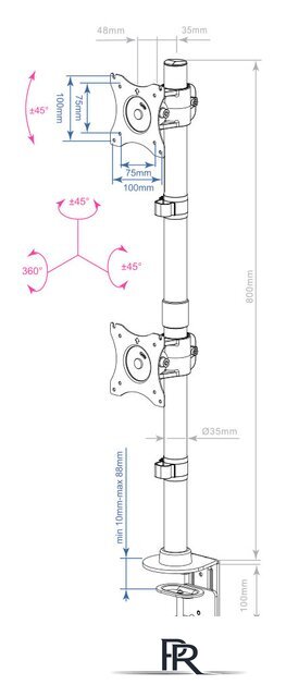 Кронштейн для монитора Arm Media LCD-T43 - Изображение №2 — Интернет-магазин ПроЗаказ