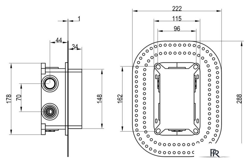 Монтажная коробка Villeroy & Boch Universal TVD000651000 - Изображение №2 — Интернет-магазин ПроЗаказ
