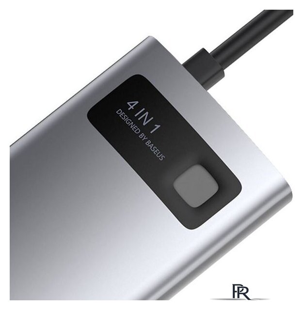 Док-станция Baseus Metal Gleam Series 4 in 1 Multifunctional Type-C CAHUB-CY0G - Изображение №5 — Интернет-магазин ПроЗаказ