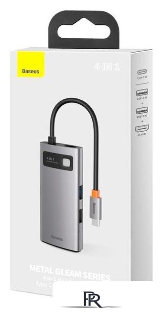Док-станция Baseus Metal Gleam Series 4 in 1 Multifunctional Type-C CAHUB-CY0G - Изображение №13 — Интернет-магазин ПроЗаказ