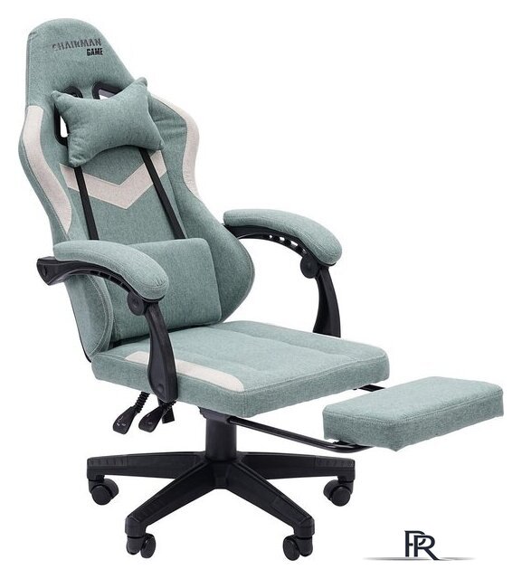 Игровое (геймерское) кресло CHAIRMAN CH26 (ткань, зеленый/бежевый) - Изображение №2 — Интернет-магазин ПроЗаказ