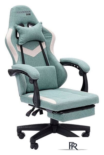 Игровое (геймерское) кресло CHAIRMAN CH26 (ткань, зеленый/бежевый) - Изображение №1 — Интернет-магазин ПроЗаказ