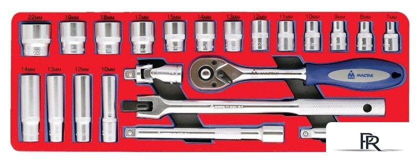 Универсальный набор инструментов Мастак 5-003222 (22 предмета) - Изображение №1 — Интернет-магазин ПроЗаказ