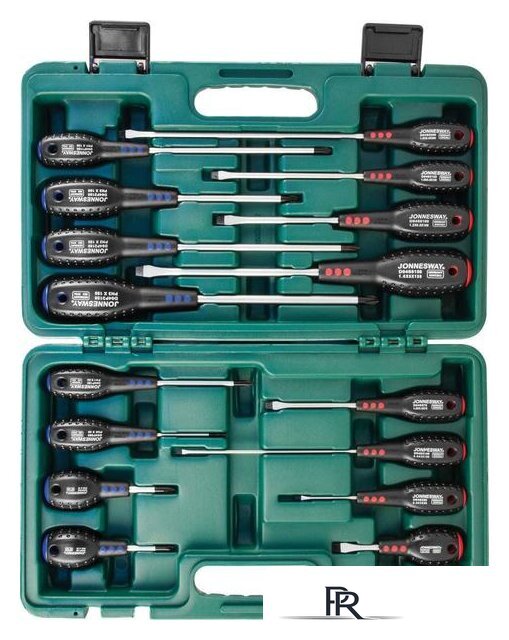 Набор отверток Jonnesway D04PP16S (16 предметов) - Изображение №1 — Интернет-магазин ПроЗаказ
