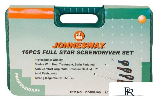Набор отверток Jonnesway D04PP16S (16 предметов) - Изображение №2 — Интернет-магазин ПроЗаказ