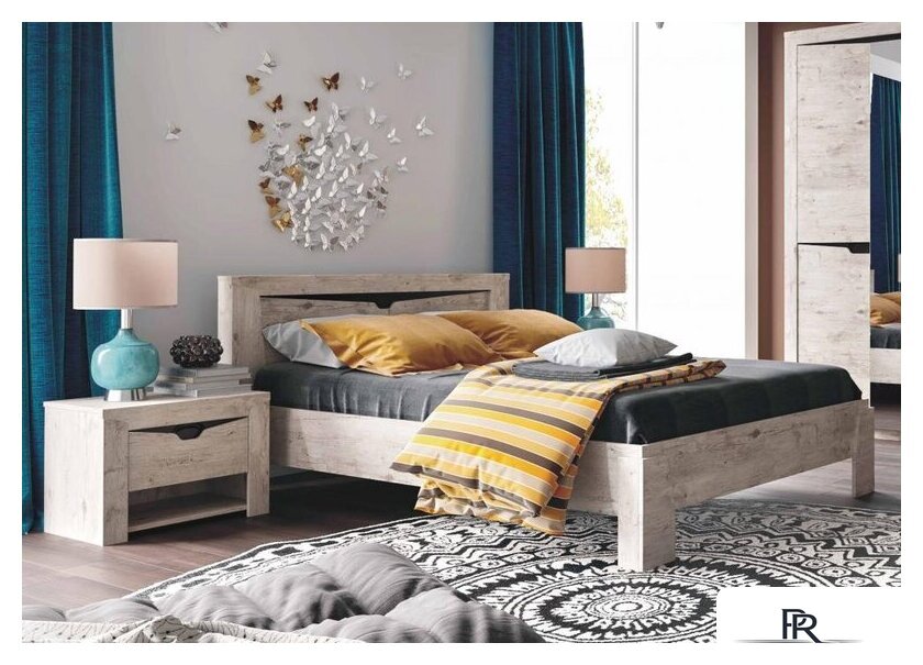 Кровать Мебельград Соренто с ортопедическим осн. 180x200 (дуб бонифаций/кофе структурный матовый) - Изображение №2 — Интернет-магазин ПроЗаказ