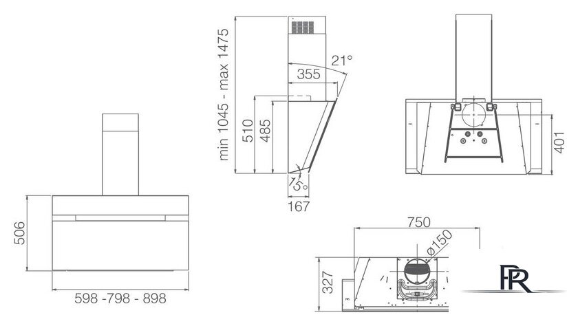 Кухонная вытяжка Elica Stripe Lux @ BL/A/60 - Изображение №2 — Интернет-магазин ПроЗаказ