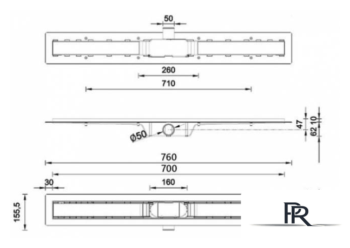 Трап/канал Styron STY-M-70 - Изображение №5 — Интернет-магазин ПроЗаказ