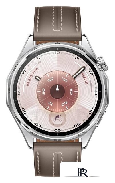 Умные часы Huawei Watch GT 6 46 мм (серебристый, с коричневым кожаным ремешком, международная версия) - Изображение №2 — Интернет-магазин ПроЗаказ