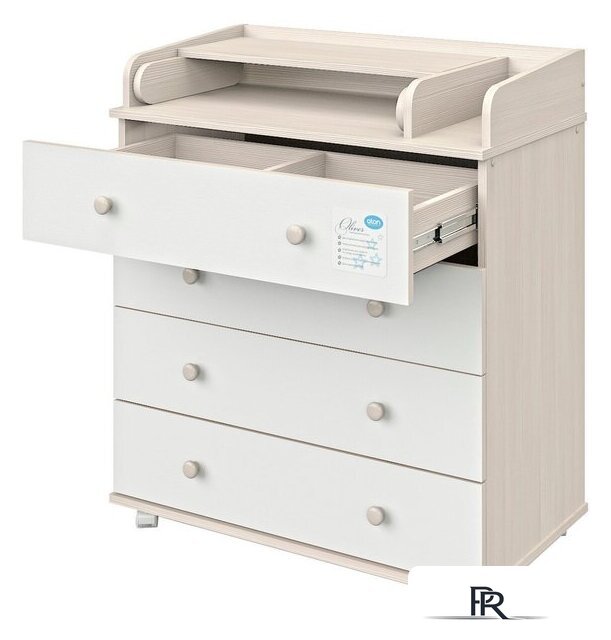 Детский комод Атон Мебель Орион 804 Oliver ЛДСП (бодега светлый/белый) - Изображение №1 — Интернет-магазин ПроЗаказ