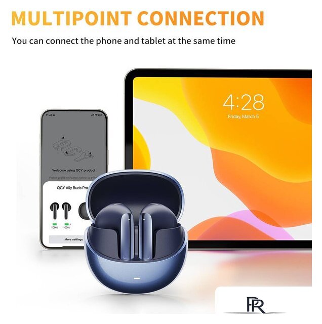 Наушники QCY AilyBuds Pro (темно-синий) - Изображение №3 — Интернет-магазин ПроЗаказ