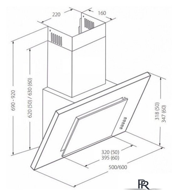 Кухонная вытяжка Akpo Optima Eco 60 WK-4 (черный) - Изображение №2 — Интернет-магазин ПроЗаказ