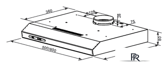 Кухонная вытяжка HOMSair Horizontal 60 (черный) - Изображение №2 — Интернет-магазин ПроЗаказ