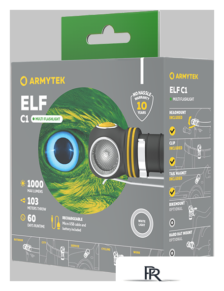 Фонарь Armytek Elf C1 Micro-USB (белый) - Изображение №5 — Интернет-магазин ПроЗаказ