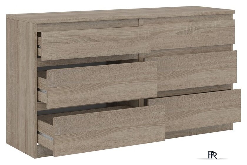 Комод Mio Tesoro Кастор 6 ящиков 2.03.02.080.3 (дуб сонома) - Изображение №3 — Интернет-магазин ПроЗаказ