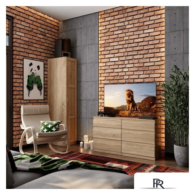 Комод Mio Tesoro Кастор 6 ящиков 2.03.02.080.3 (дуб сонома) - Изображение №4 — Интернет-магазин ПроЗаказ