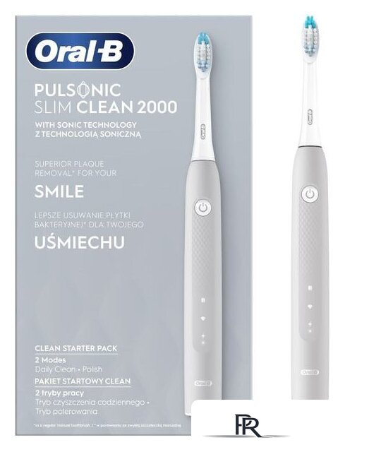 Электрическая зубная щетка Oral-B Pulsonic Slim Clean 2000 (серый) - Изображение №1 — Интернет-магазин ПроЗаказ