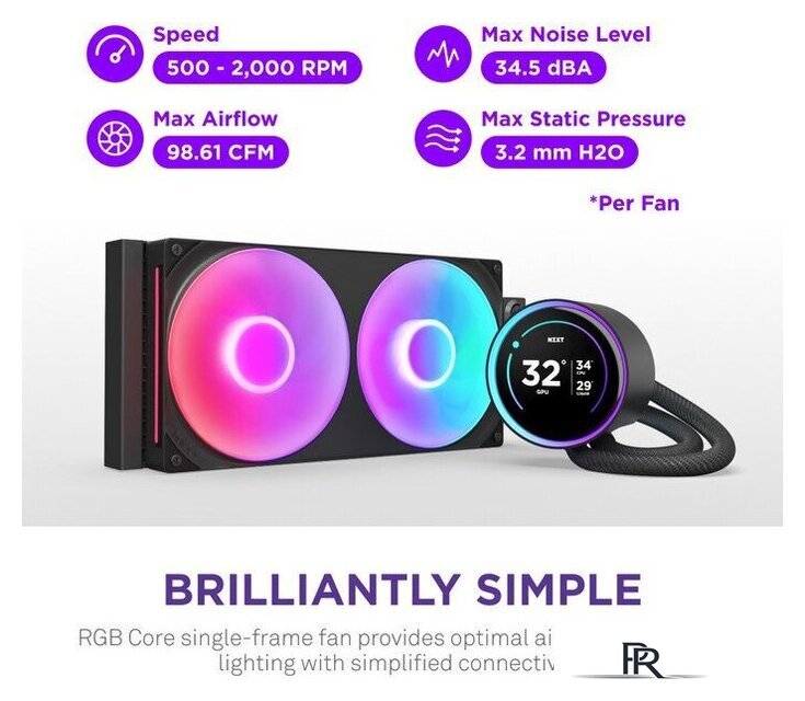 Система жидкостного охлаждения для процессора NZXT Kraken Elite 280 RGB RL-KR28E-B2 - Изображение №6 — Интернет-магазин ПроЗаказ