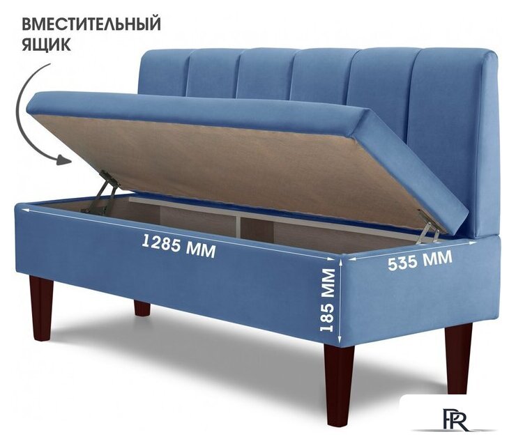 Диван Mio Tesoro Лео 1320 (Velutto 47/шоколад) - Изображение №6 — Интернет-магазин ПроЗаказ